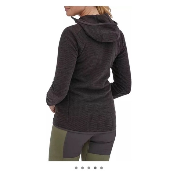 Patagonia Women's Medium R1 Air Full-Zip Jacket Hoody Black NWT Lightweight - Picture 8 of 11